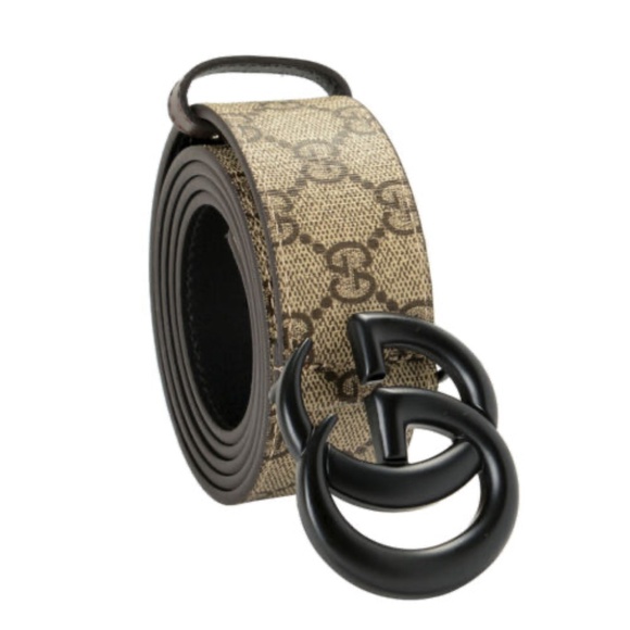 Gucci Guccissima Leather Double Black G Buckle Belt US 36 IT 90